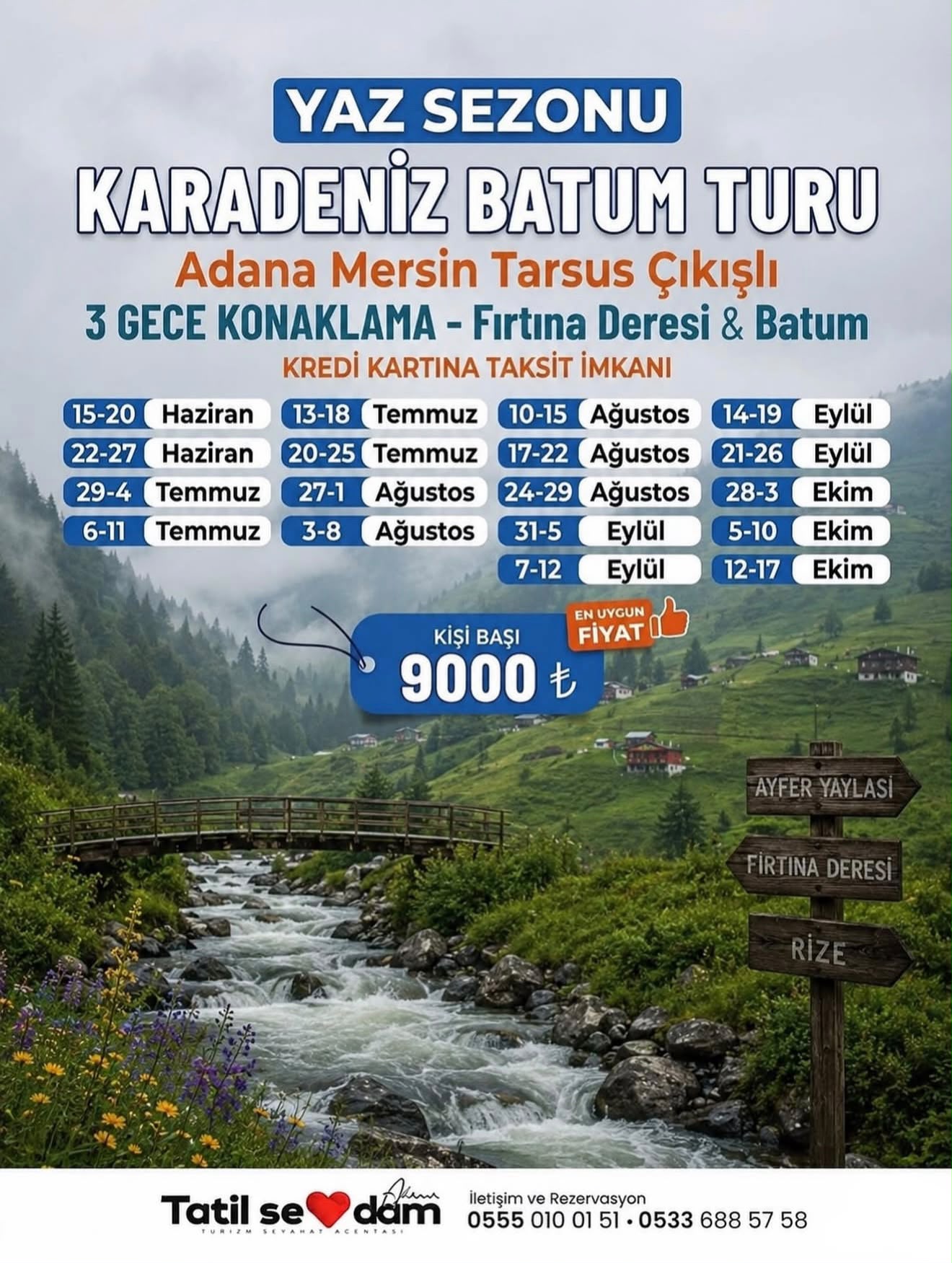 KARADENİZ BATUM TURU 3 GECE 4 GÜN 2026 SEZONU